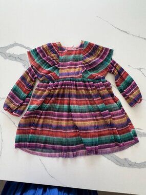 Molo Carina Dress in Jewelry stripe-multi color metallic 2t festival, boho